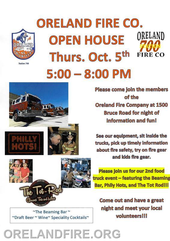 Fire Prevention open House 2023 Oreland Volunteer Fire Company